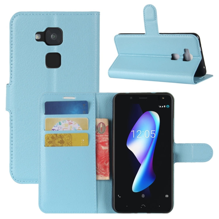 For BQ Aquaris V Plus Litchi Texture Horizontal Flip Leather Case with Holder & Card Slots & Wallet