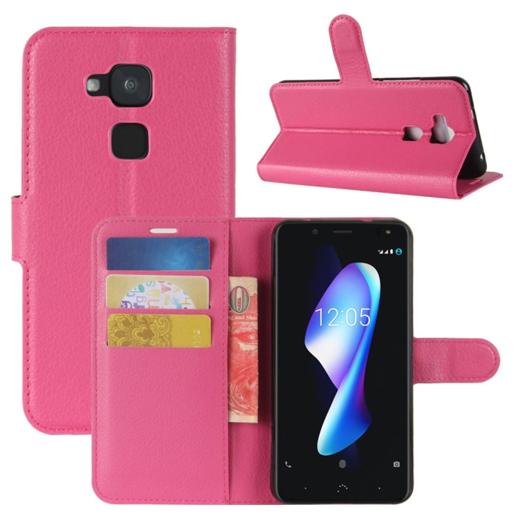 For BQ Aquaris V Plus Litchi Texture Horizontal Flip Leather Case with Holder & Card Slots & Wallet