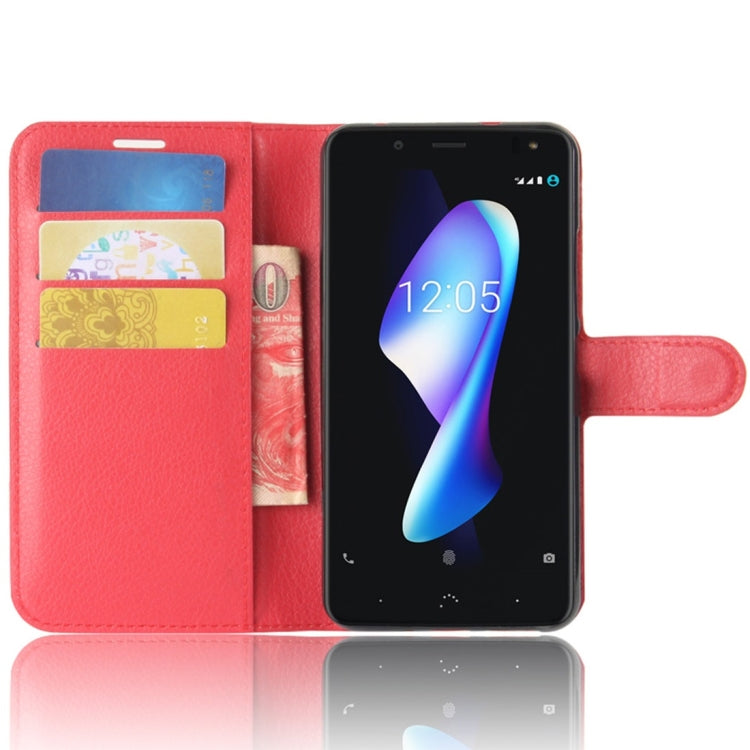 For BQ Aquaris V Plus Litchi Texture Horizontal Flip Leather Case with Holder & Card Slots & Wallet