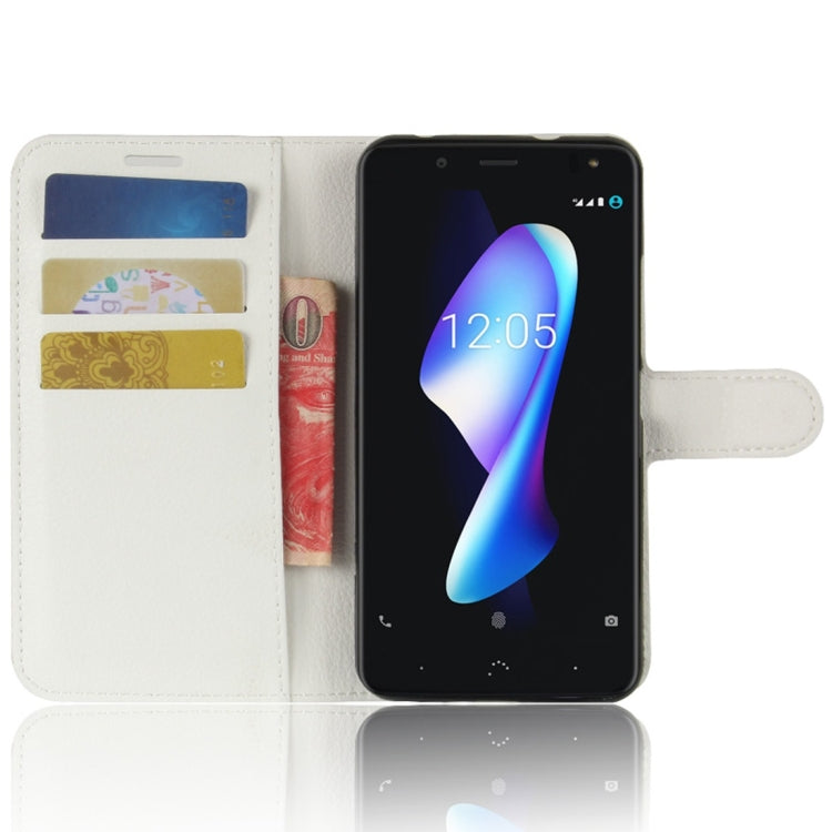 For BQ Aquaris V Plus Litchi Texture Horizontal Flip Leather Case with Holder & Card Slots & Wallet