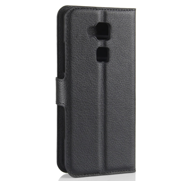 For BQ Aquaris V Litchi Texture Horizontal Flip Leather Case with Holder & Card Slots & Wallet