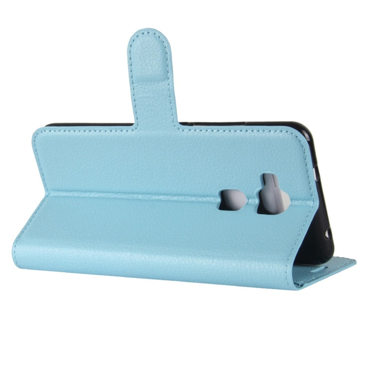 For BQ Aquaris V Litchi Texture Horizontal Flip Leather Case with Holder & Card Slots & Wallet