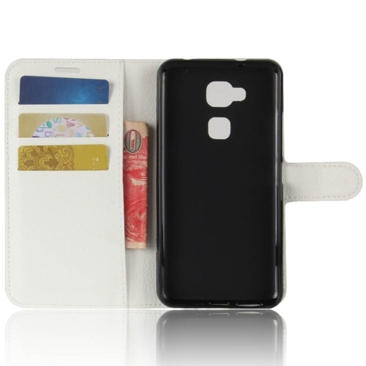 For BQ Aquaris V Litchi Texture Horizontal Flip Leather Case with Holder & Card Slots & Wallet