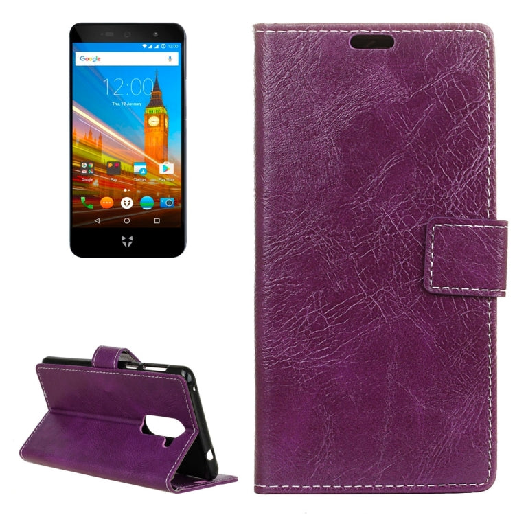 For Wileyfox Swift 2 Retro Crazy Horse Texture Horizontal Flip Leather Case with Holder & Card Slots & Wallet & Photo Frame