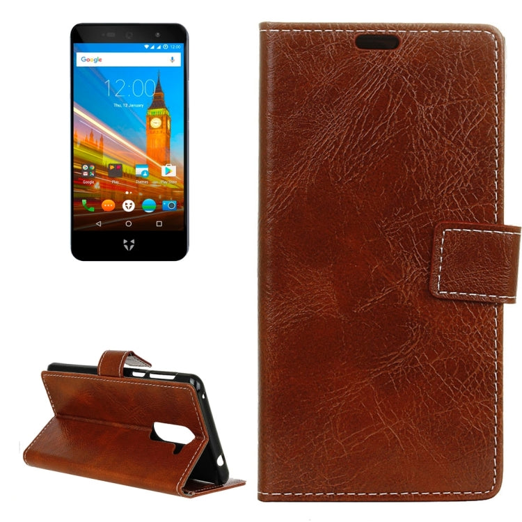 For Wileyfox Swift 2 Retro Crazy Horse Texture Horizontal Flip Leather Case with Holder & Card Slots & Wallet & Photo Frame