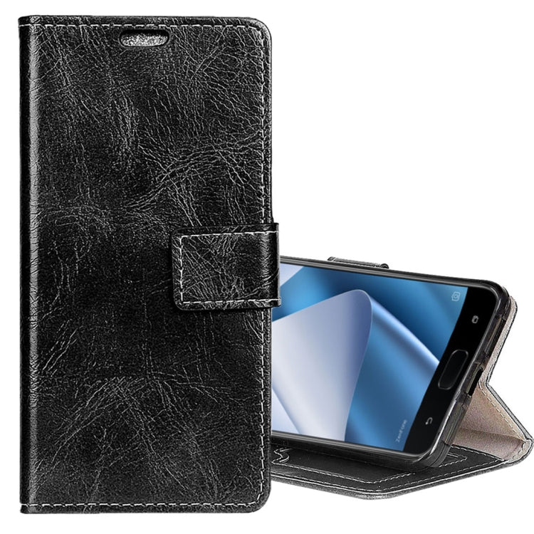 For Asus  ZenFone 4 Pro ZS551KL Retro Crazy Horse Texture Horizontal Flip Leather Case with Holder & Card Slots & Wallet & Photo Frame