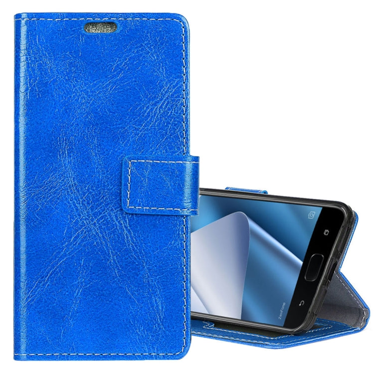For Asus  ZenFone 4 Pro ZS551KL Retro Crazy Horse Texture Horizontal Flip Leather Case with Holder & Card Slots & Wallet & Photo Frame