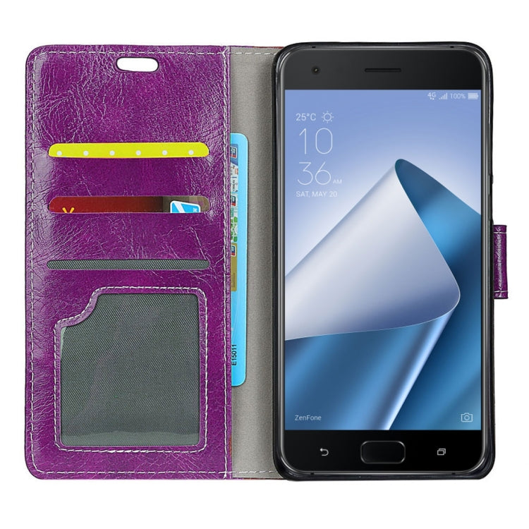 For Asus  ZenFone 4 Pro ZS551KL Retro Crazy Horse Texture Horizontal Flip Leather Case with Holder & Card Slots & Wallet & Photo Frame