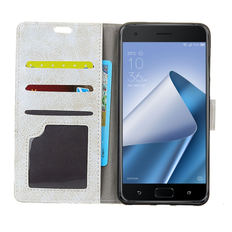 For Asus  ZenFone 4 Pro ZS551KL Retro Crazy Horse Texture Horizontal Flip Leather Case with Holder & Card Slots & Wallet & Photo Frame