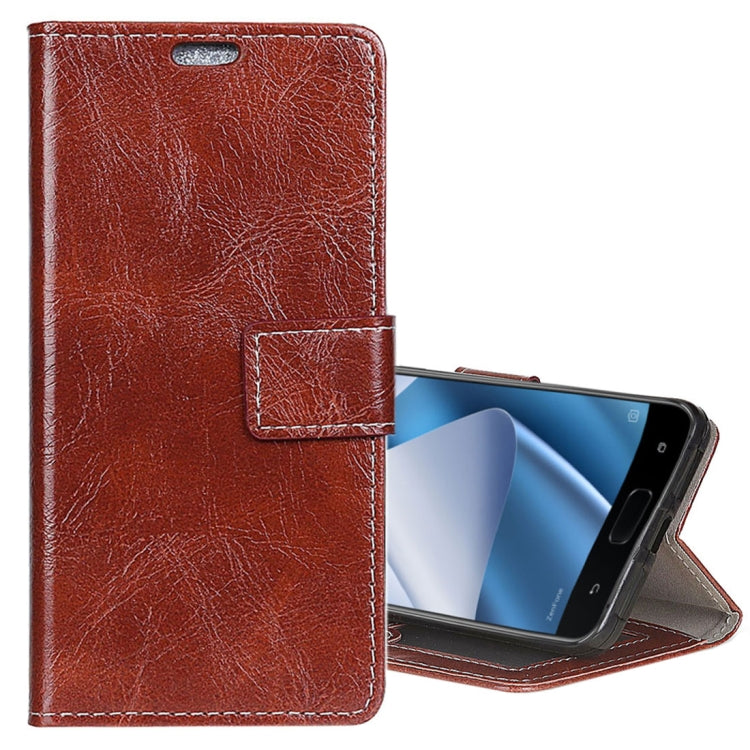 For Asus  ZenFone 4 Pro ZS551KL Retro Crazy Horse Texture Horizontal Flip Leather Case with Holder & Card Slots & Wallet & Photo Frame