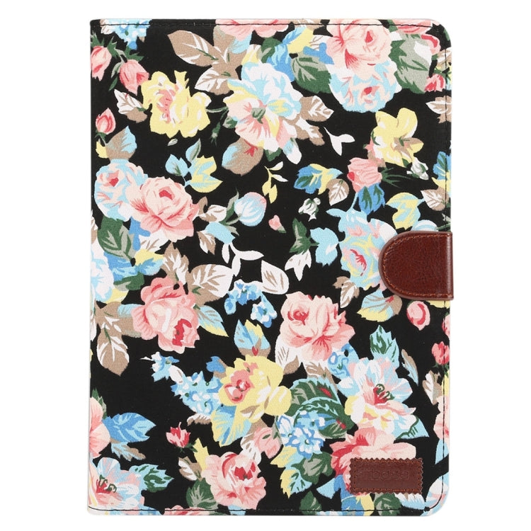 For Huawei  MediaPad M3 Lite 10 inch Flower Pattern Cloth Surface PC Horizontal Flip Leather Protective Case with Holder & Card Slots & Wallet & Photo Frame