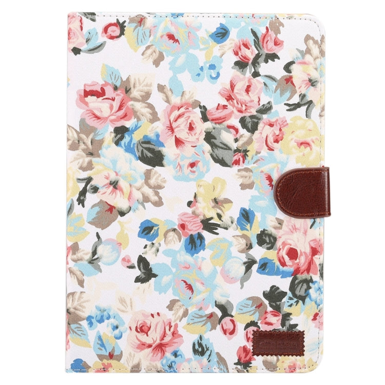 For Huawei  MediaPad M3 Lite 10 inch Flower Pattern Cloth Surface PC Horizontal Flip Leather Protective Case with Holder & Card Slots & Wallet & Photo Frame