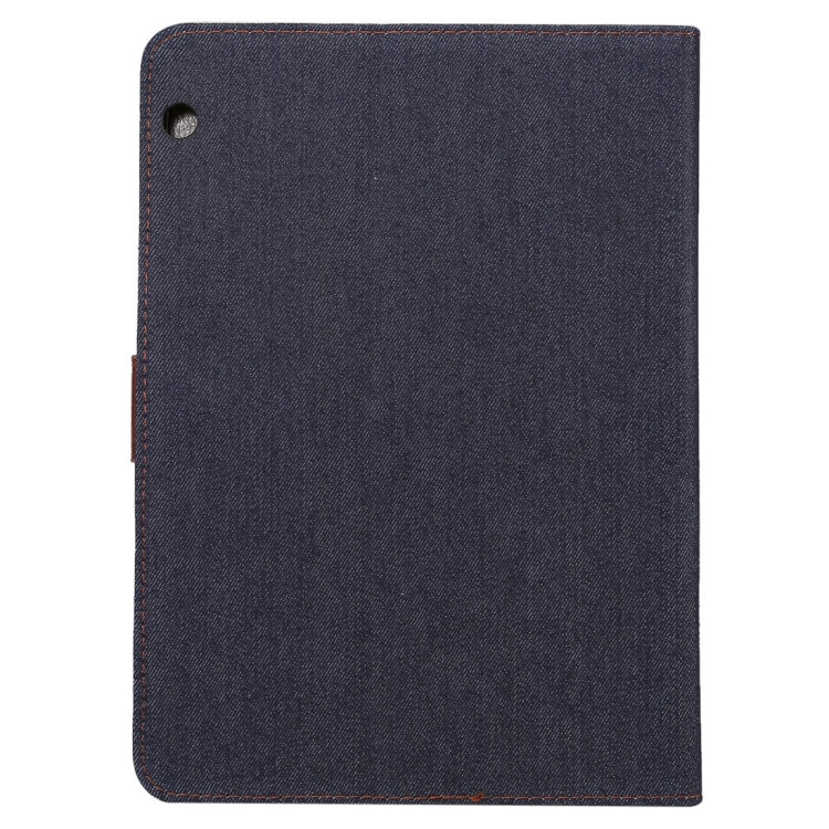 For Huawei  MediaPad M3 Lite 10 inch Denim Texture PC Horizontal Flip Leather Protective Case with Holder & Card Slots & Wallet & Photo Frame (Black)