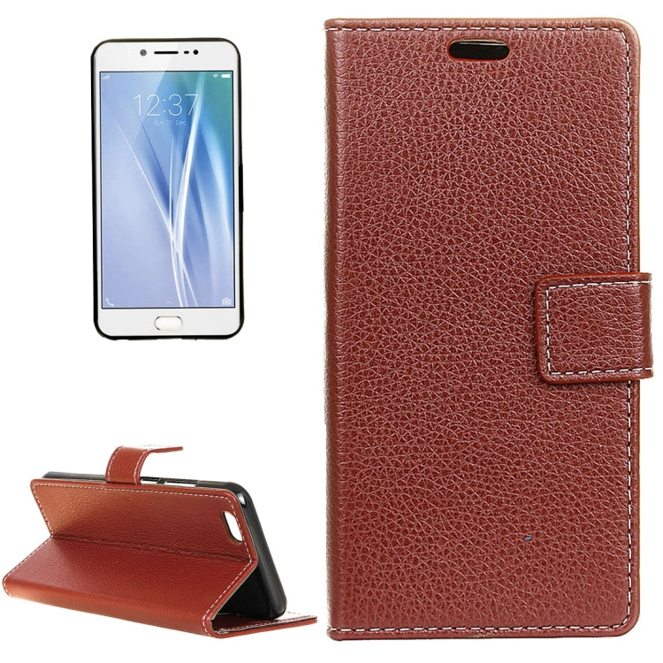 For Vivo  V5 / Y67 Litchi Texture Horizontal Flip Leather Case with Holder & Card Slots & Wallet & Photo Frame
