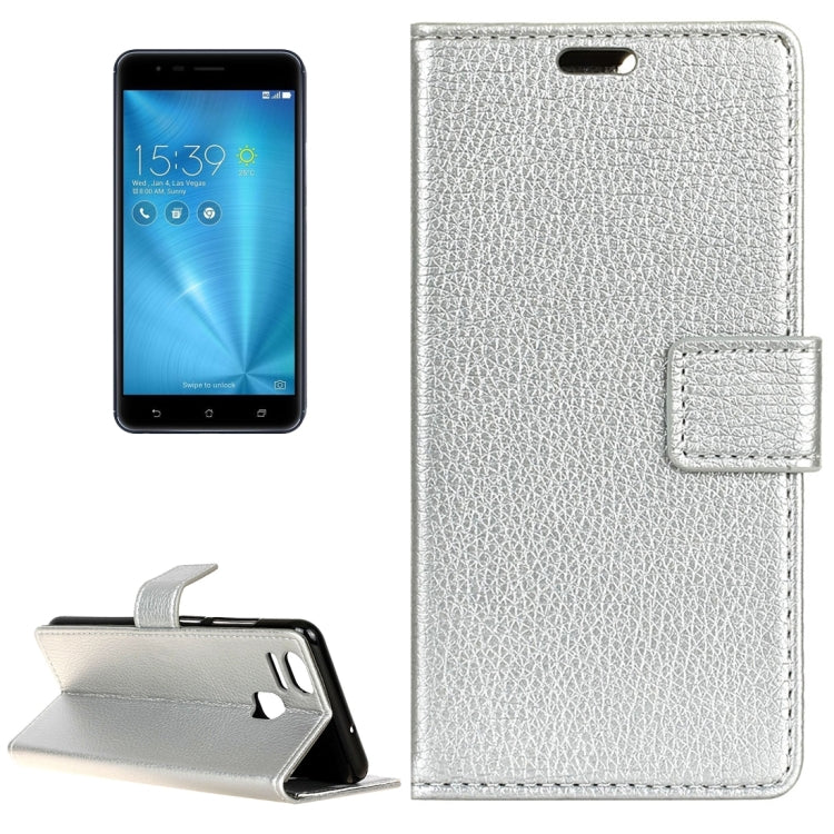 For ASUS ZenFone 3 Zoom / ZE553KL Litchi Texture Horizontal Flip Leather Case with Holder & Card Slots & Wallet & Photo Frame
