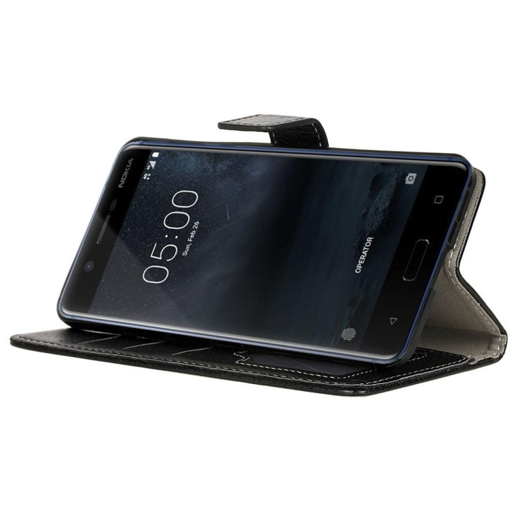 For Nokia 5 Litchi Texture Horizontal Flip Leather Case with Holder & Card Slots & Wallet & Photo Frame