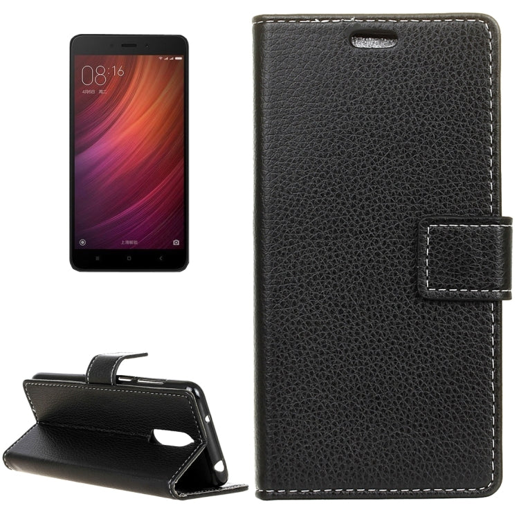 For Xiaomi  Redmi Note 4X Litchi Texture Horizontal Flip Leather Case with Holder & Card Slots & Wallet & Photo Frame