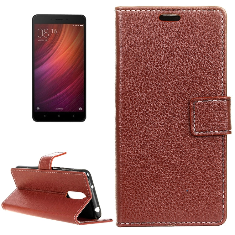 For Xiaomi  Redmi Note 4X Litchi Texture Horizontal Flip Leather Case with Holder & Card Slots & Wallet & Photo Frame