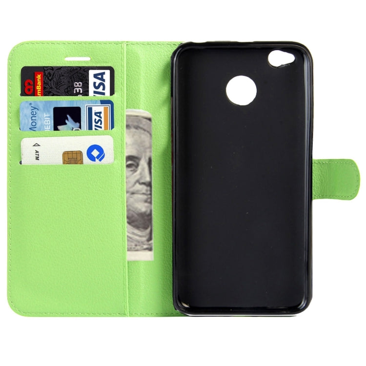 For Xiaomi  Redmi 4X Litchi Texture Horizontal Flip Leather Case with Magnetic Buckle & Holder & Card Slots & Wallet
