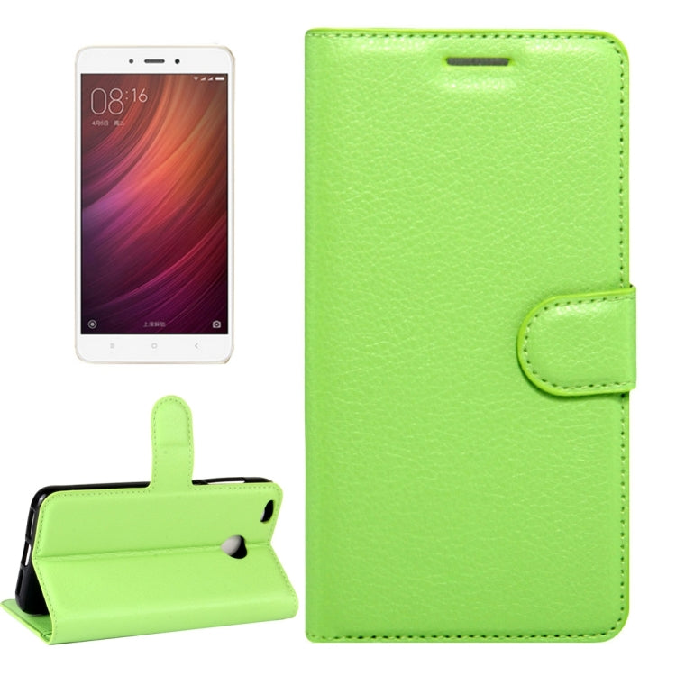 For Xiaomi  Redmi 4X Litchi Texture Horizontal Flip Leather Case with Magnetic Buckle & Holder & Card Slots & Wallet