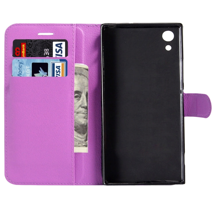 For Sony Xperia XA1 Litchi Texture Horizontal Flip Leather Case with Magnetic Buckle & Holder & Card Slots & Wallet