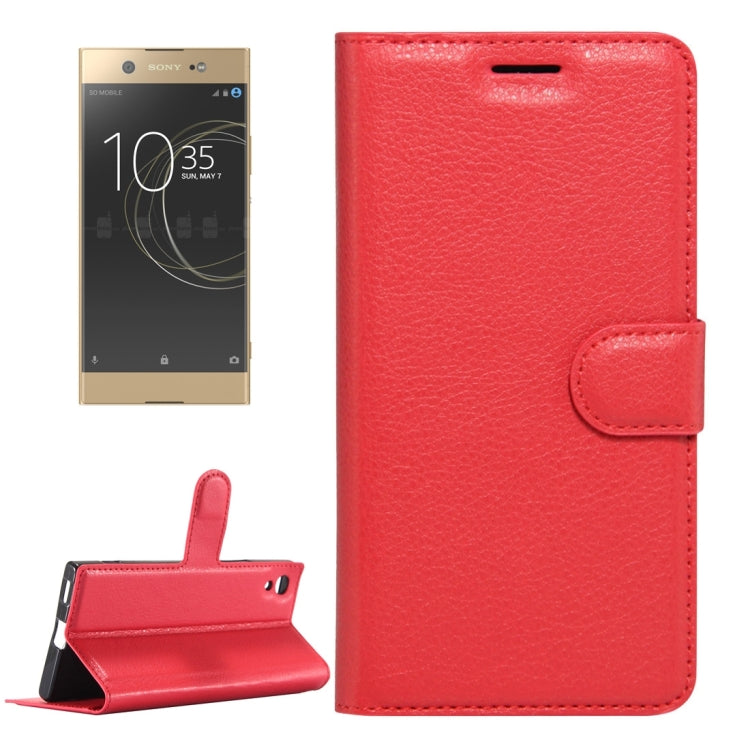 For Sony Xperia XA1 Litchi Texture Horizontal Flip Leather Case with Magnetic Buckle & Holder & Card Slots & Wallet