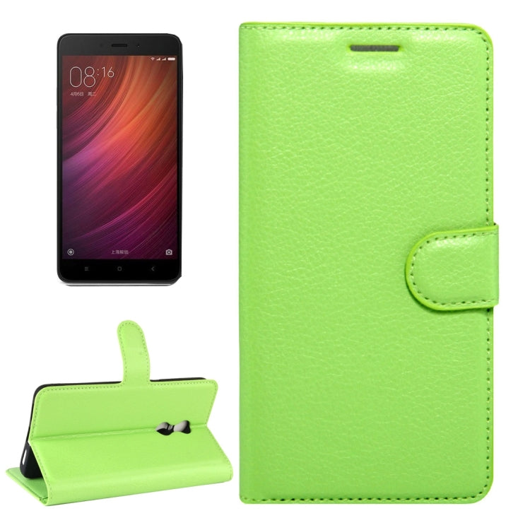 For Xiaomi  Redmi Note 4X Litchi Texture Horizontal Flip Leather Case with Magnetic Buckle & Holder & Card Slots & Wallet
