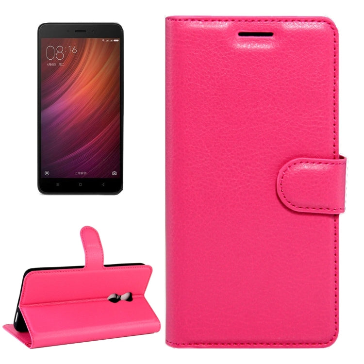 For Xiaomi  Redmi Note 4X Litchi Texture Horizontal Flip Leather Case with Magnetic Buckle & Holder & Card Slots & Wallet