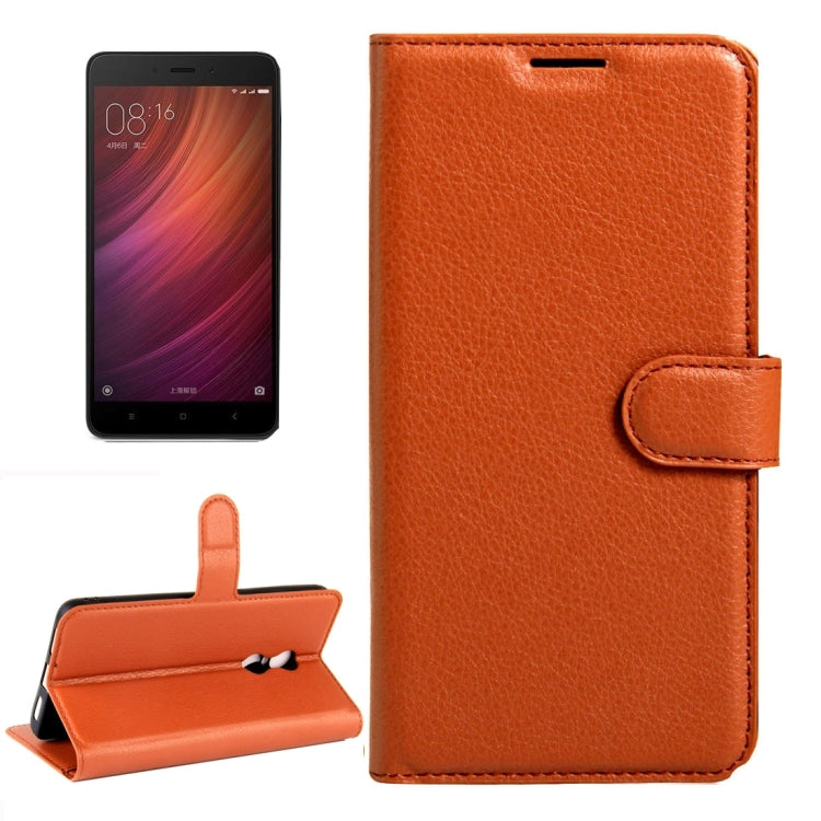 For Xiaomi  Redmi Note 4X Litchi Texture Horizontal Flip Leather Case with Magnetic Buckle & Holder & Card Slots & Wallet