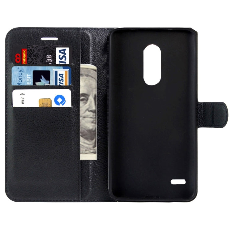 For LG K4 (2017) EU Version Litchi Texture Horizontal Flip Leather Case with Magnetic Buckle & Holder & Card Slots & Wallet