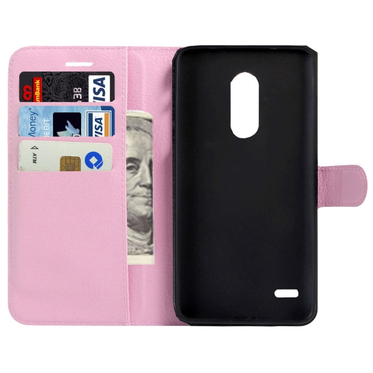 For LG K4 (2017) EU Version Litchi Texture Horizontal Flip Leather Case with Magnetic Buckle & Holder & Card Slots & Wallet