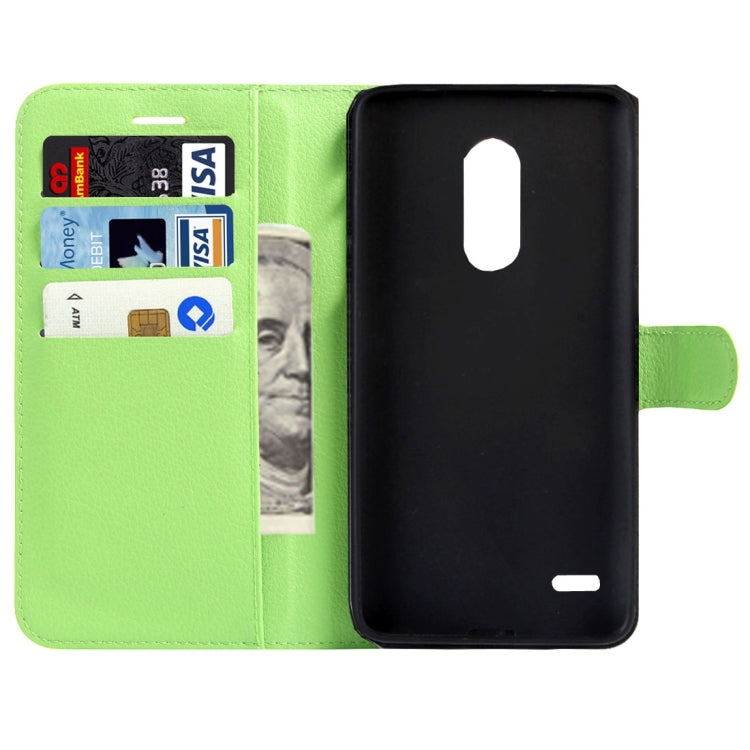 For LG K4 (2017) EU Version Litchi Texture Horizontal Flip Leather Case with Magnetic Buckle & Holder & Card Slots & Wallet