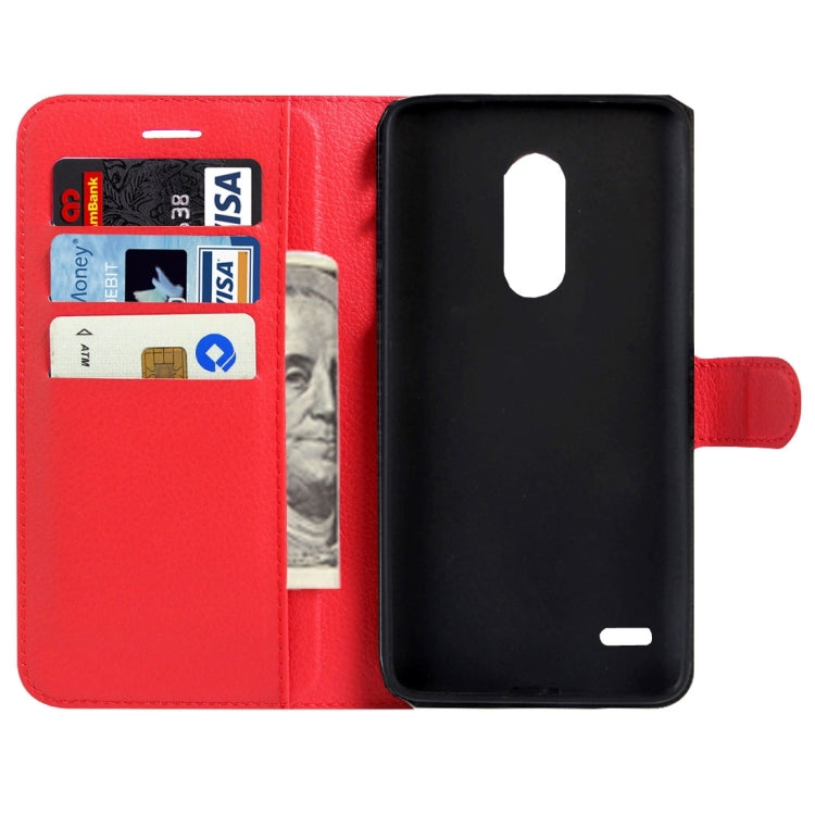 For LG K4 (2017) EU Version Litchi Texture Horizontal Flip Leather Case with Magnetic Buckle & Holder & Card Slots & Wallet