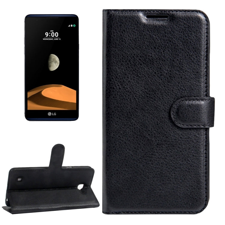 For LG X Max & X5 Litchi Texture Horizontal Flip Leather Case with Magnetic Buckle & Holder & Card Slots & Wallet
