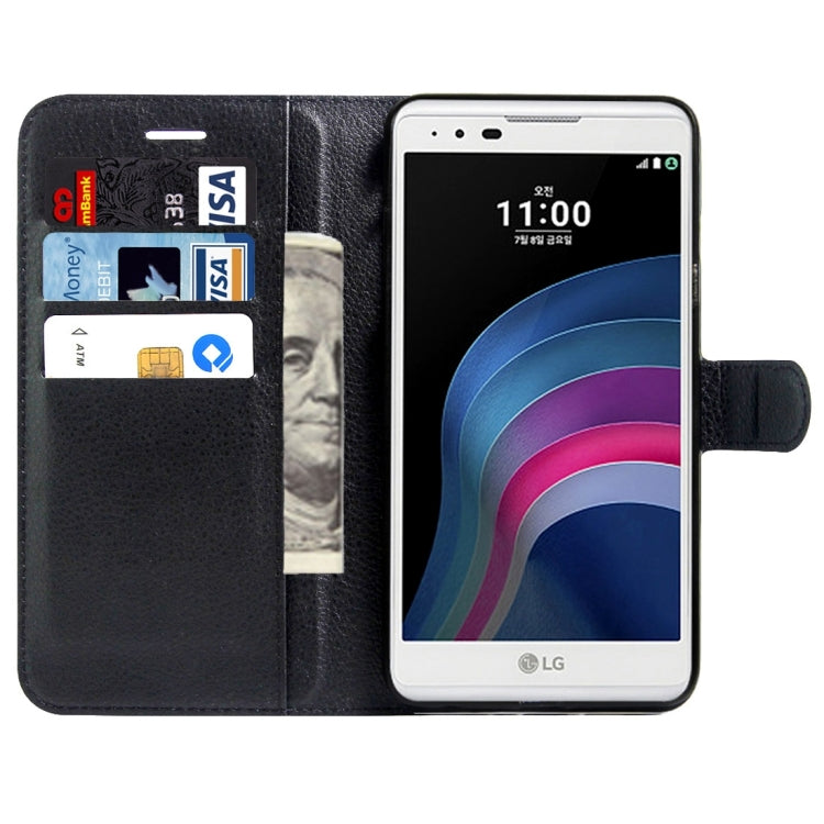 For LG X Max & X5 Litchi Texture Horizontal Flip Leather Case with Magnetic Buckle & Holder & Card Slots & Wallet