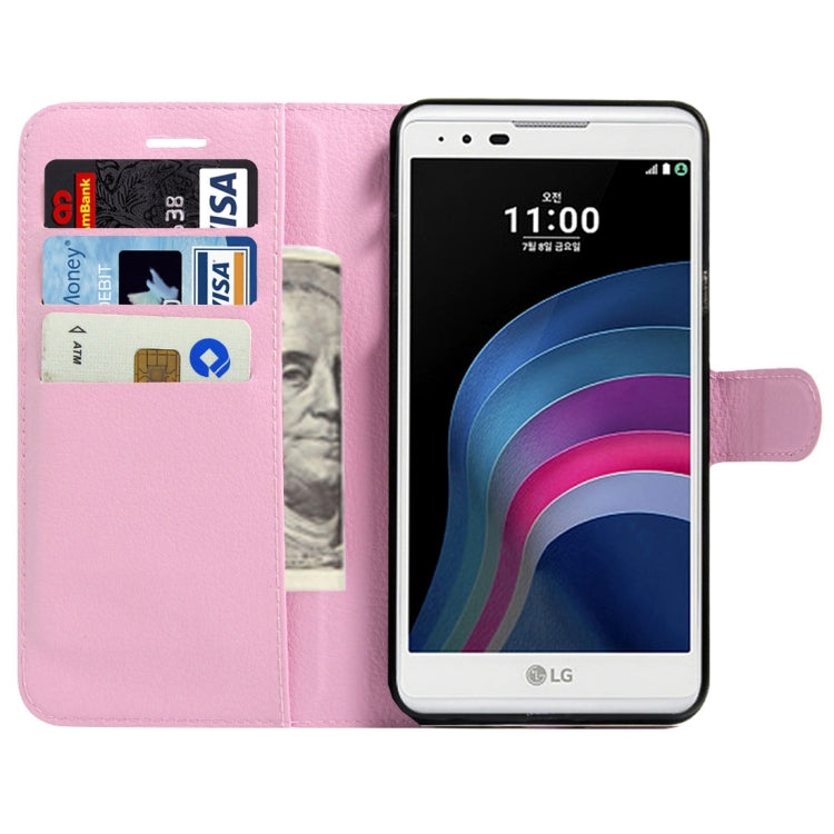 For LG X Max & X5 Litchi Texture Horizontal Flip Leather Case with Magnetic Buckle & Holder & Card Slots & Wallet