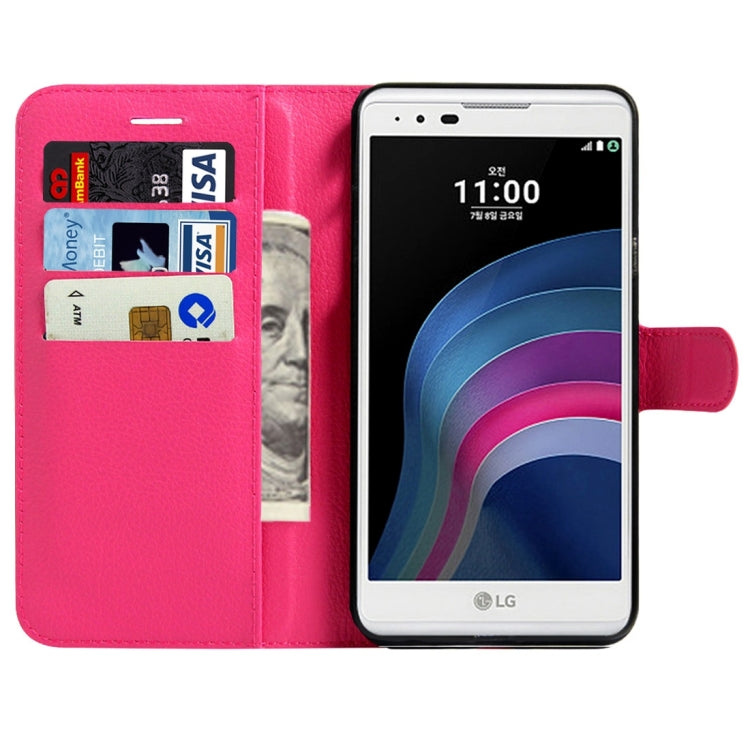 For LG X Max & X5 Litchi Texture Horizontal Flip Leather Case with Magnetic Buckle & Holder & Card Slots & Wallet