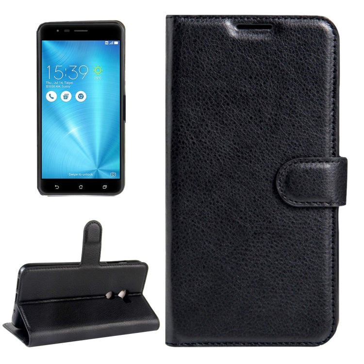 For ASUS ZenFone 3 Zoom / ZE553KL Litchi Texture Horizontal Flip Leather Case with Magnetic Buckle & Holder & Card Slots & Wallet