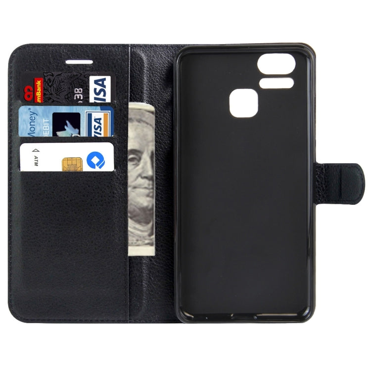 For ASUS ZenFone 3 Zoom / ZE553KL Litchi Texture Horizontal Flip Leather Case with Magnetic Buckle & Holder & Card Slots & Wallet