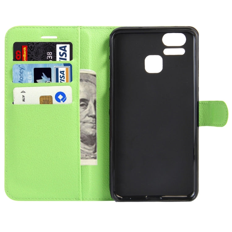 For ASUS ZenFone 3 Zoom / ZE553KL Litchi Texture Horizontal Flip Leather Case with Magnetic Buckle & Holder & Card Slots & Wallet