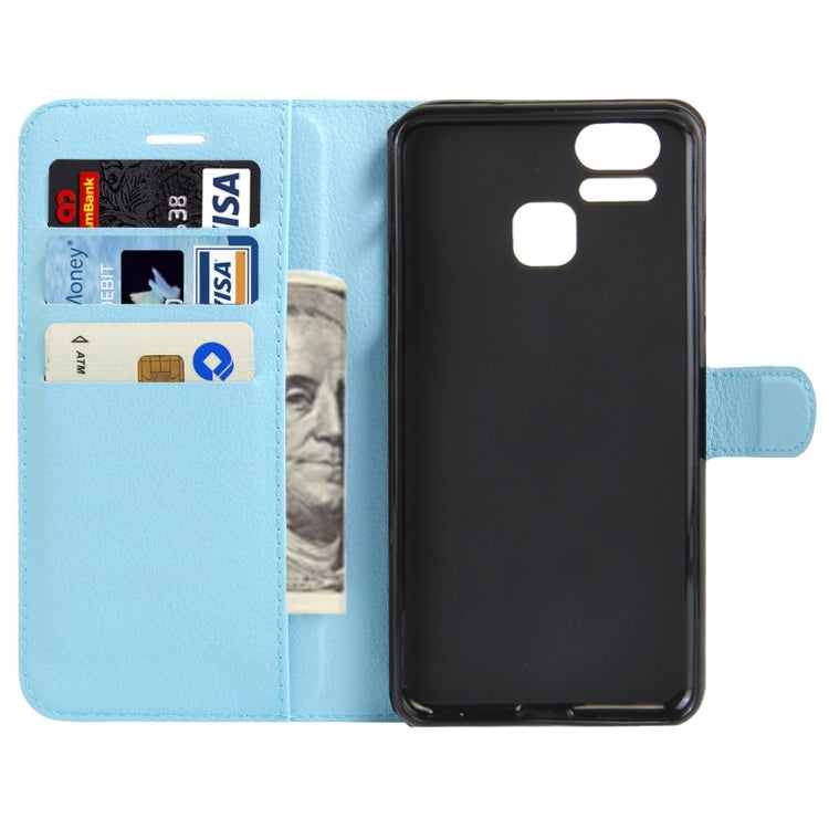 For ASUS ZenFone 3 Zoom / ZE553KL Litchi Texture Horizontal Flip Leather Case with Magnetic Buckle & Holder & Card Slots & Wallet