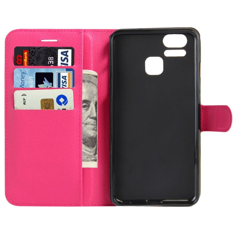 For ASUS ZenFone 3 Zoom / ZE553KL Litchi Texture Horizontal Flip Leather Case with Magnetic Buckle & Holder & Card Slots & Wallet