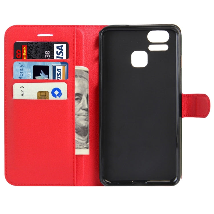 For ASUS ZenFone 3 Zoom / ZE553KL Litchi Texture Horizontal Flip Leather Case with Magnetic Buckle & Holder & Card Slots & Wallet