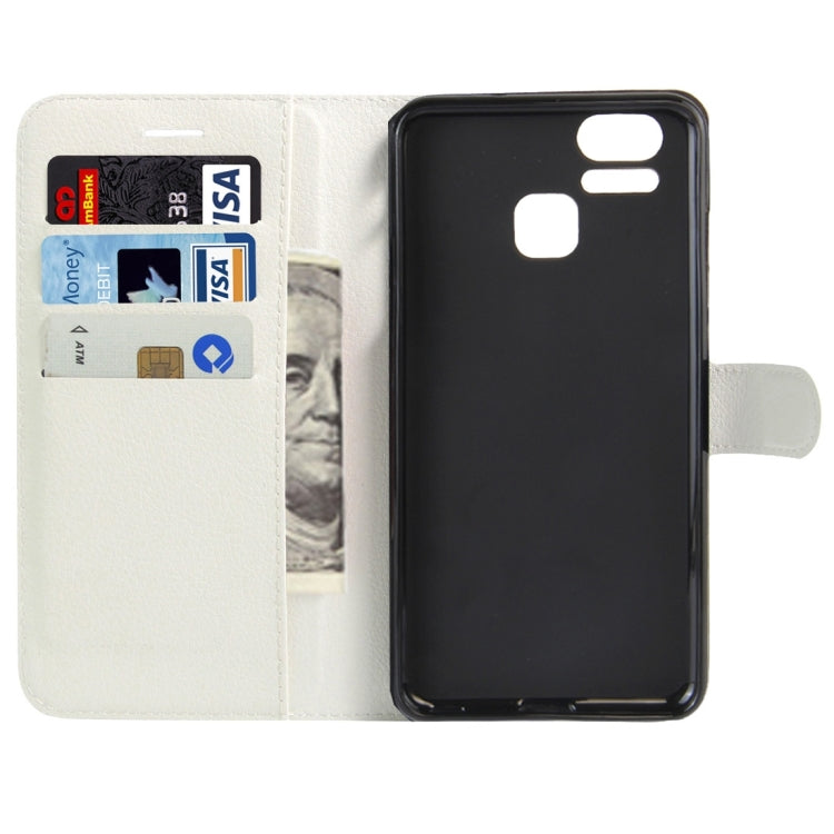 For ASUS ZenFone 3 Zoom / ZE553KL Litchi Texture Horizontal Flip Leather Case with Magnetic Buckle & Holder & Card Slots & Wallet