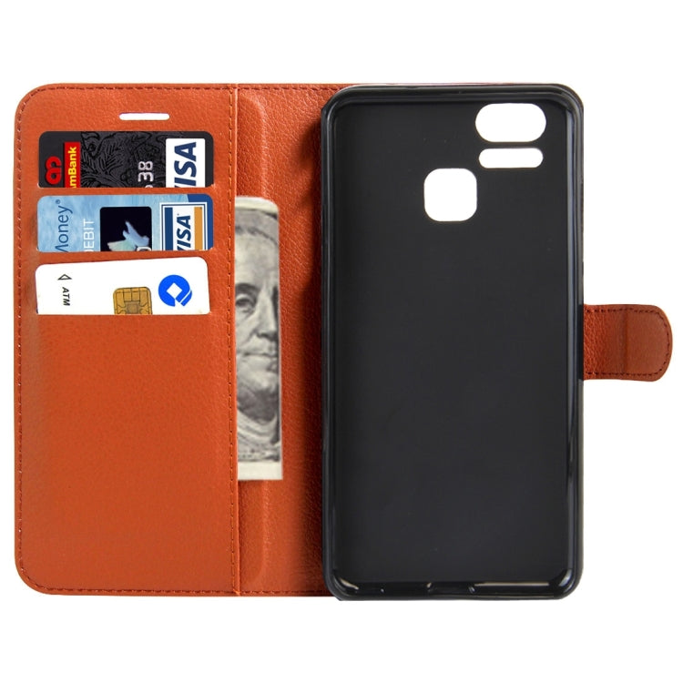 For ASUS ZenFone 3 Zoom / ZE553KL Litchi Texture Horizontal Flip Leather Case with Magnetic Buckle & Holder & Card Slots & Wallet