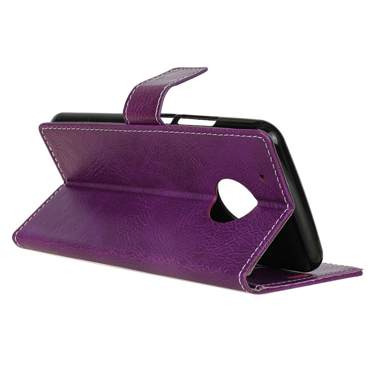 For Motorola Moto E4 (US Version ) Retro Crazy Horse Texture Horizontal Flip Leather Case with Holder & Card Slots & Wallet & Photo Frame