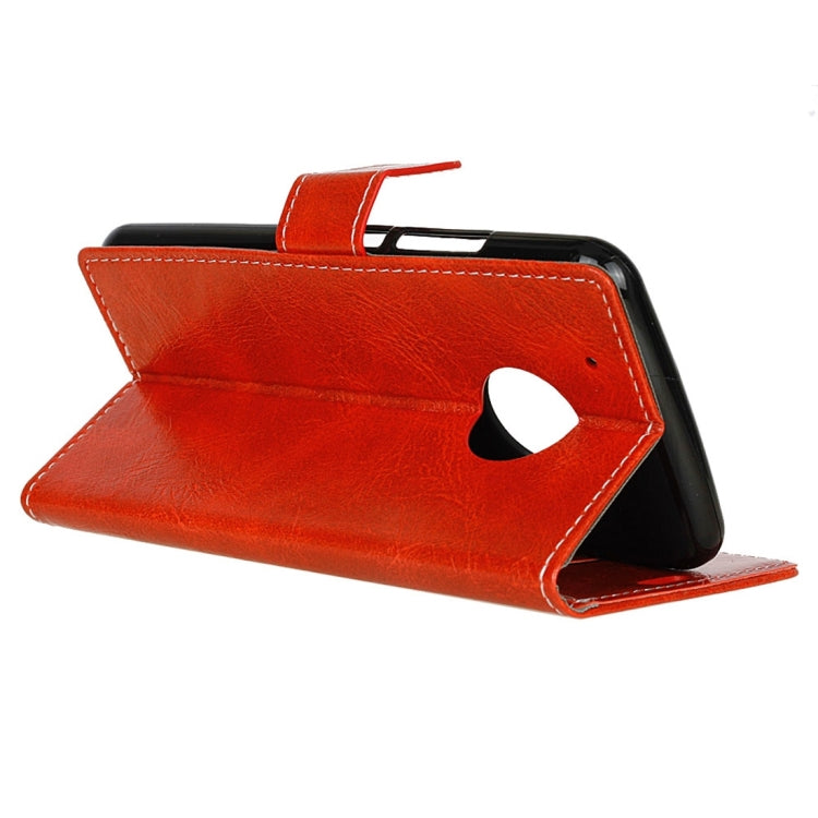 For Motorola Moto E4 (US Version ) Retro Crazy Horse Texture Horizontal Flip Leather Case with Holder & Card Slots & Wallet & Photo Frame