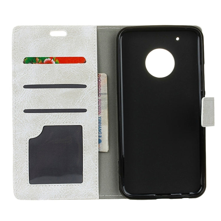 For Motorola Moto E4 (US Version ) Retro Crazy Horse Texture Horizontal Flip Leather Case with Holder & Card Slots & Wallet & Photo Frame