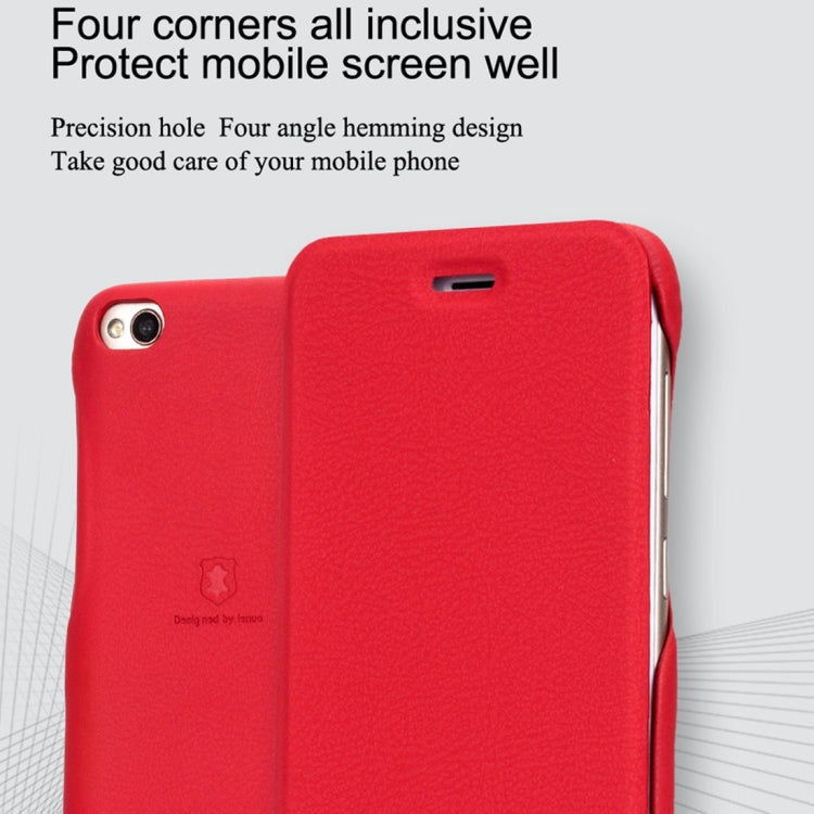 Lenuo for  Xiaomi Redmi 5A PU+PC Litchi Texture Horizontal Flip Leather Case Cover with Card Slot