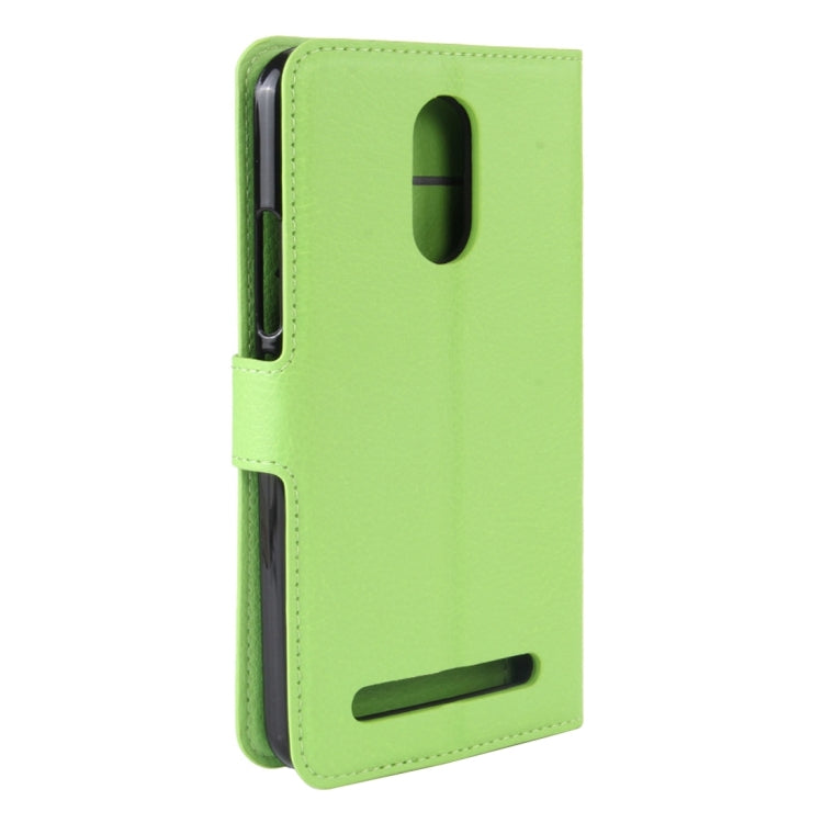 For ZTE Blade A602 Litchi Texture Horizontal Flip Leather Case with Holder & Card Slots & Wallet